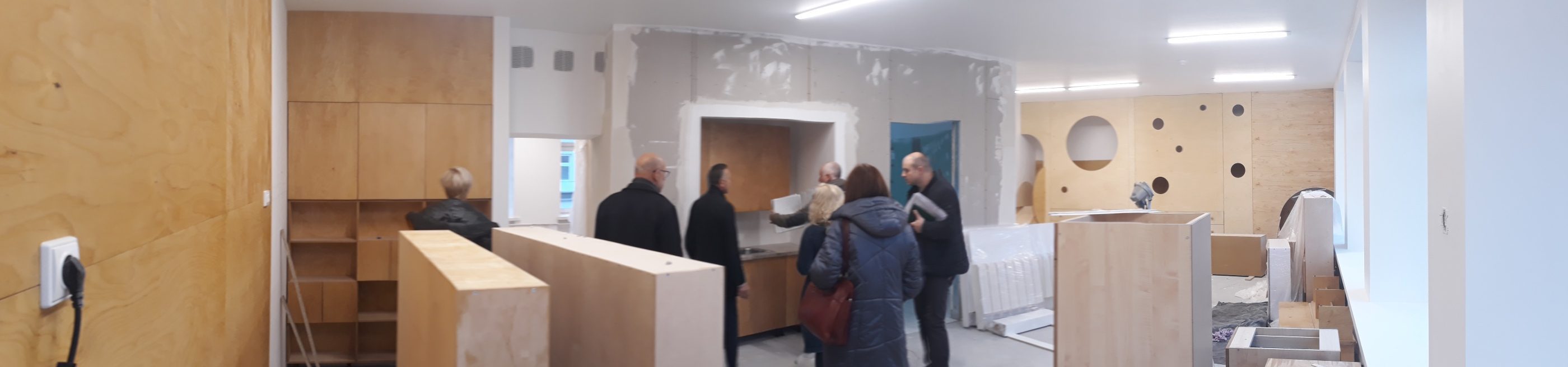 Statybos darbų eigą panoro asmeniškai pamatyti rajono meras ir administracijos direktorė.