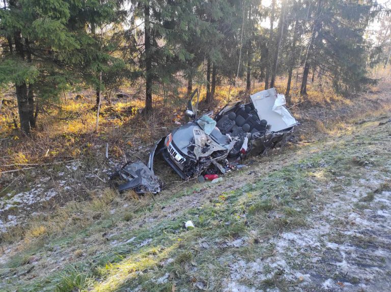 Mirtina avarija: kariškių sunkvežimis prie Baisogalos pražudė vairuotoją