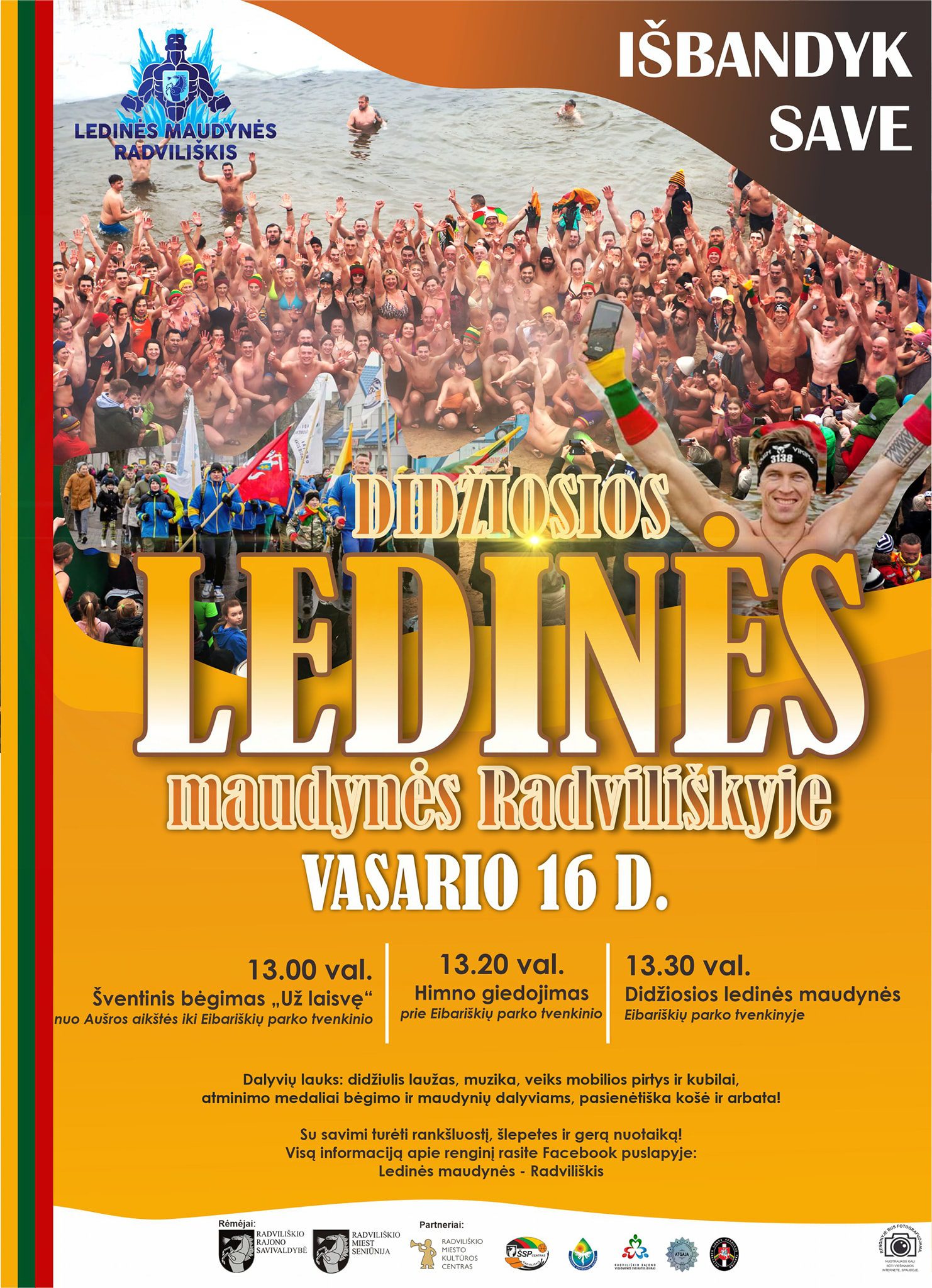 Vasario 16-osios proga – ledinės maudynės Radviliškyje