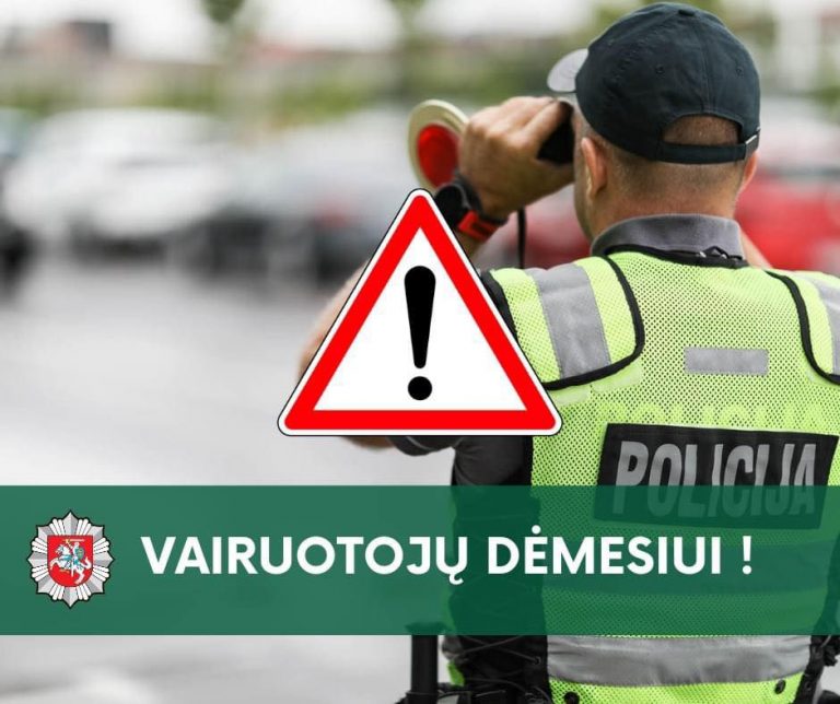 Policijos prevencinės priemonės šalies keliuose gegužės mėnesį